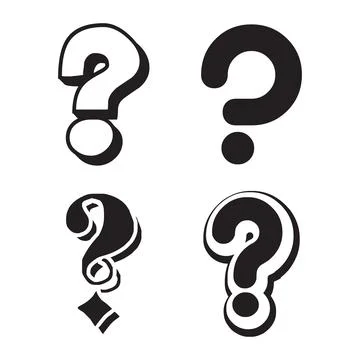 Question mark icon set design. Stock Illustration
