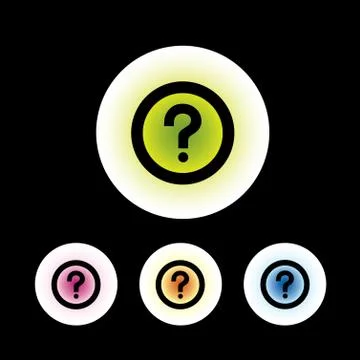 Question mark icon set Stock Illustration