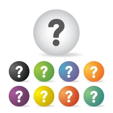 Question mark icon set Stock Illustration