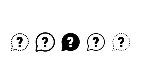 Question mark icon set. Vector on isolated white background. EPS 10 Stock Illustration