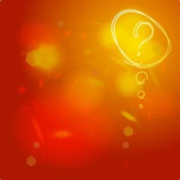 Question mark icon sketch. Help symbol. FAQ sign on orange red abstract Stock Illustration