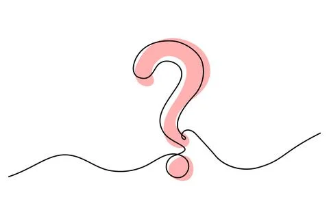 Question mark icon in sketch style. Help vector symbol. FAQ sign continuous. Ilustración de archivo