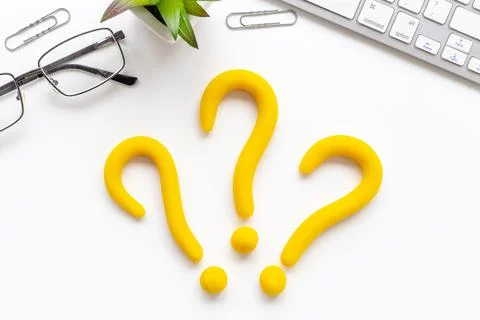 Question mark icon. Solving problem or search solution concept Stock Photos