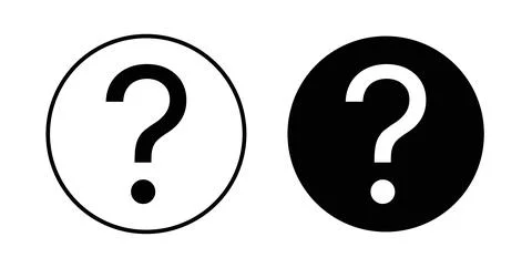Question mark icon. Style is flat and line symbol Stock Illustration
