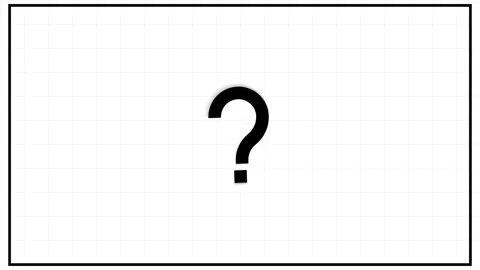 Question mark icon symbol on minimalist white grid and blank background Vidéo 346503788