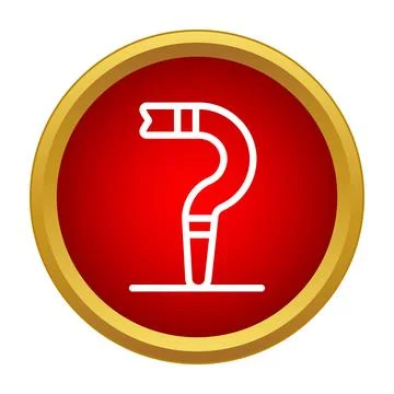 Question mark icon symbol on red background Stock Illustration