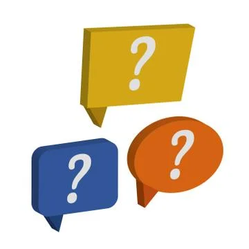 Question mark icon talk balloon  Stock Illustration