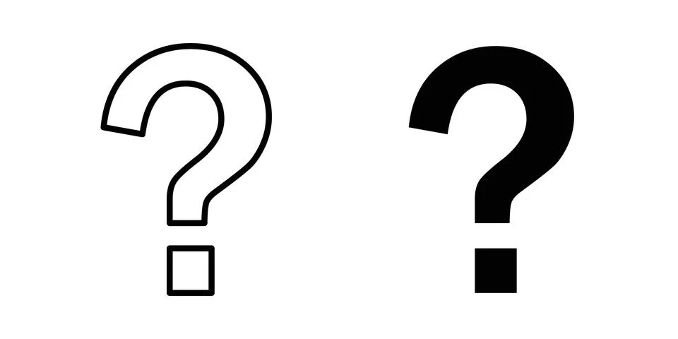 Question mark icon thin line and clipart style vector set 스톡 일러스트