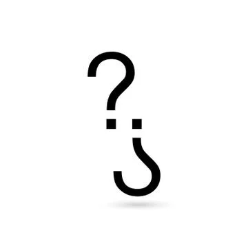 Question mark icon vector illustration on white background Stock Illustration
