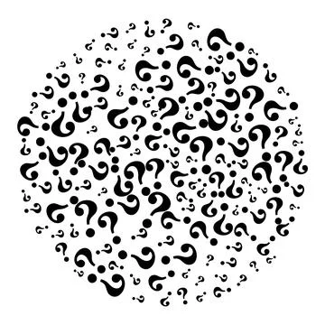 Question mark icons on white Stock Illustration