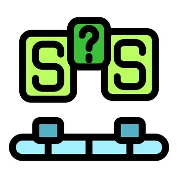 Question mark interrupting ssl protocol representing security issues Stock Illustration