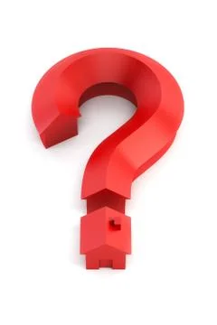 Question mark isolated 3d render Stock Illustration