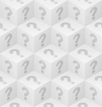 Question Mark Isometric Neutral Seamless Pattern. イラスト素材