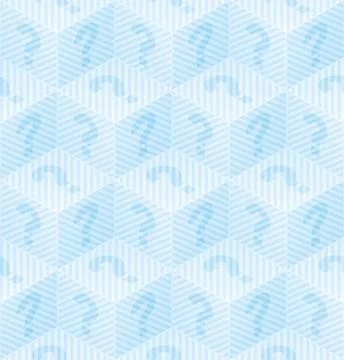 Question Mark Isometric Neutral Seamless Pattern. Stock Illustration