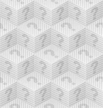 Question Mark Isometric Neutral Seamless Pattern. イラスト素材
