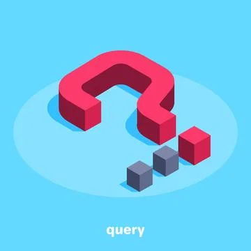 Question mark in isometric style Stock Illustration