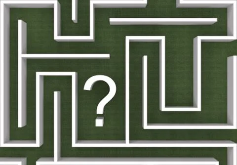 Question mark in the labyrinth Stock Illustration