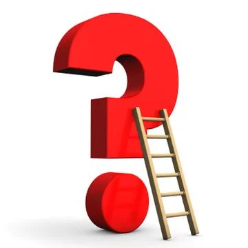 Question mark ladder Stock Illustration