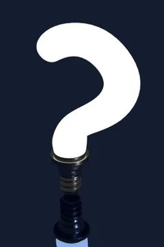 Question mark light bilb Illustrazione stock