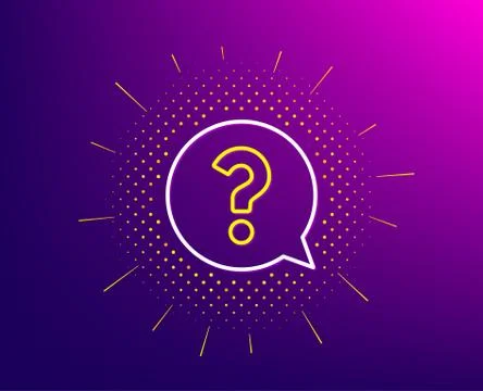 Question mark line icon. Help speech bubble. Vector Stock Illustration