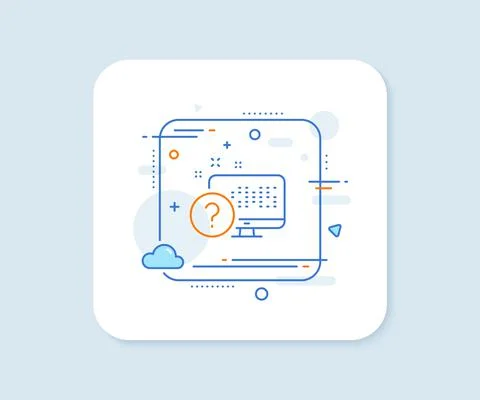 Question mark line icon. Online quiz test sign. Vector Stockillustratie