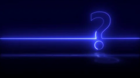 Question Mark line neon glow animation looping Stock Footage 297656532