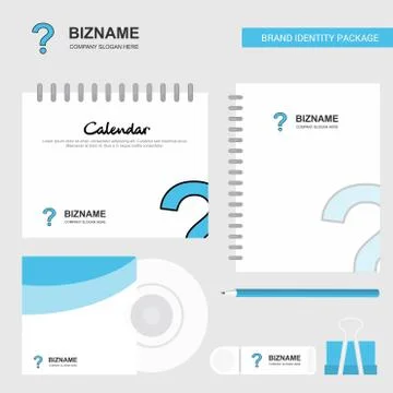 Question mark  Logo, Calendar Template, CD Cover, Diary and USB Brand Station Stock Illustration