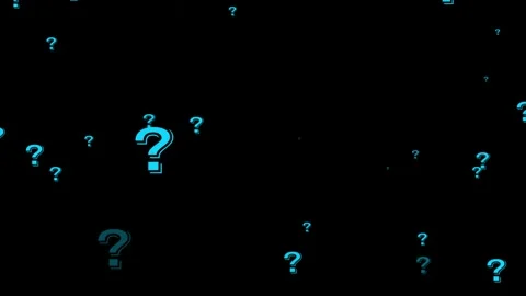 Question Mark Loop Animation. Camera moving through question marks Video stock 320329846