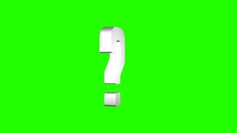Question mark loop green screen Video stock 72129239