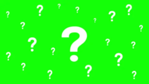 Question mark loop on green screen background Stockbeeldmateriaal 311395947