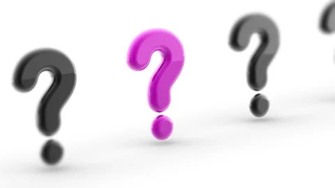 Question mark. Looping footage has 4K resolution. Encoder Prores 4444. Stock Footage 93050556