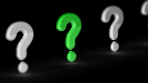 Question mark. Looping footage has 4K resolution. Prores 4444. 3D Illustration. Stock Footage 99182816