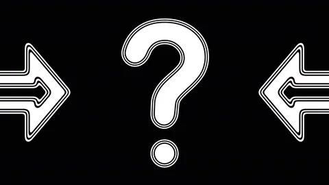 The question mark. Looping footage has 4K resolution. Illustration. Stock-Footage 106105367