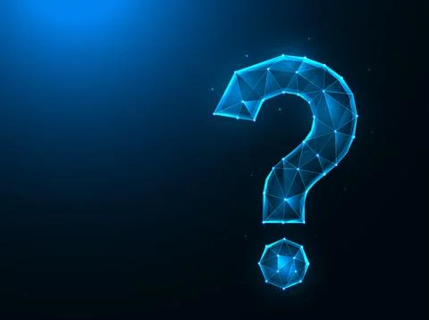 Question mark low poly design. Punctuation mark, question polygonal vector il Illustrazione stock