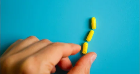 Question mark made from pills Stock Footage 117343557