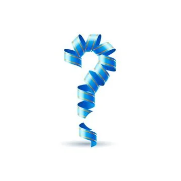 Question mark made of spiral ribbon Stock Illustration