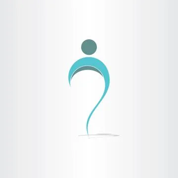 Question mark man symbol Stock-Illustration