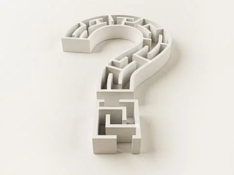 Question mark maze. Stock Illustration
