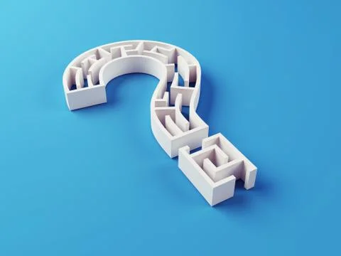 Question mark maze puzzle. Stock Illustration