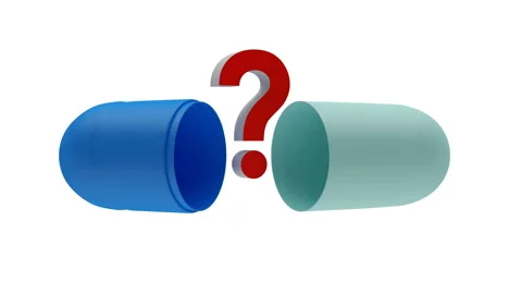 A question mark in medical capsule in 3D animation. Alpha channel. 4K Video stock 153136249