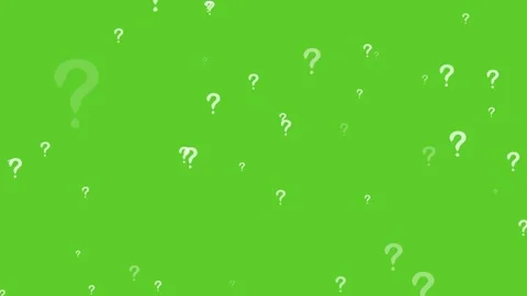 Question mark medium size effect hundred particle element on the green scre.. Video stock 246703327