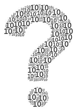 Question Mark Mosaic of Ten Digits Texts Illustrazione stock