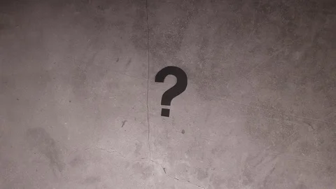 Question mark moving on dark background - Stop motion 스톡 동영상 128778875