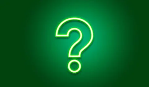 Question mark neon Stock Illustration