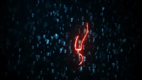 Question mark neon sign Background Stock-Footage 111399119