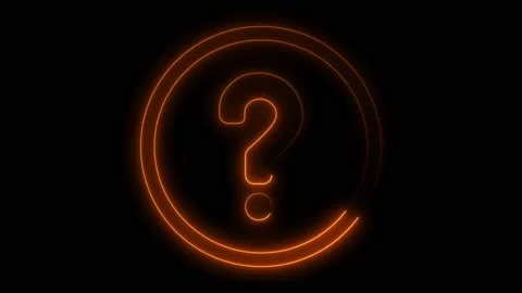 Question mark neon sign light on brick wall background. Stock Footage 172478315