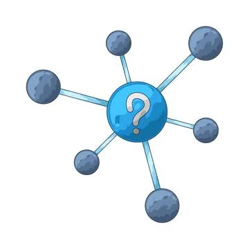 Question mark network illustration Stock Illustration