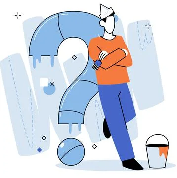 Question mark, obtaining information of interest. FAQ help. Problem and solution Stock-Illustration