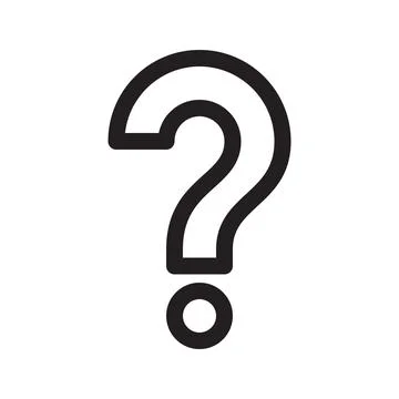 Question mark outline icon. Vector graphics Stock Illustration