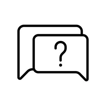 Question mark outline vector Illustrazione stock